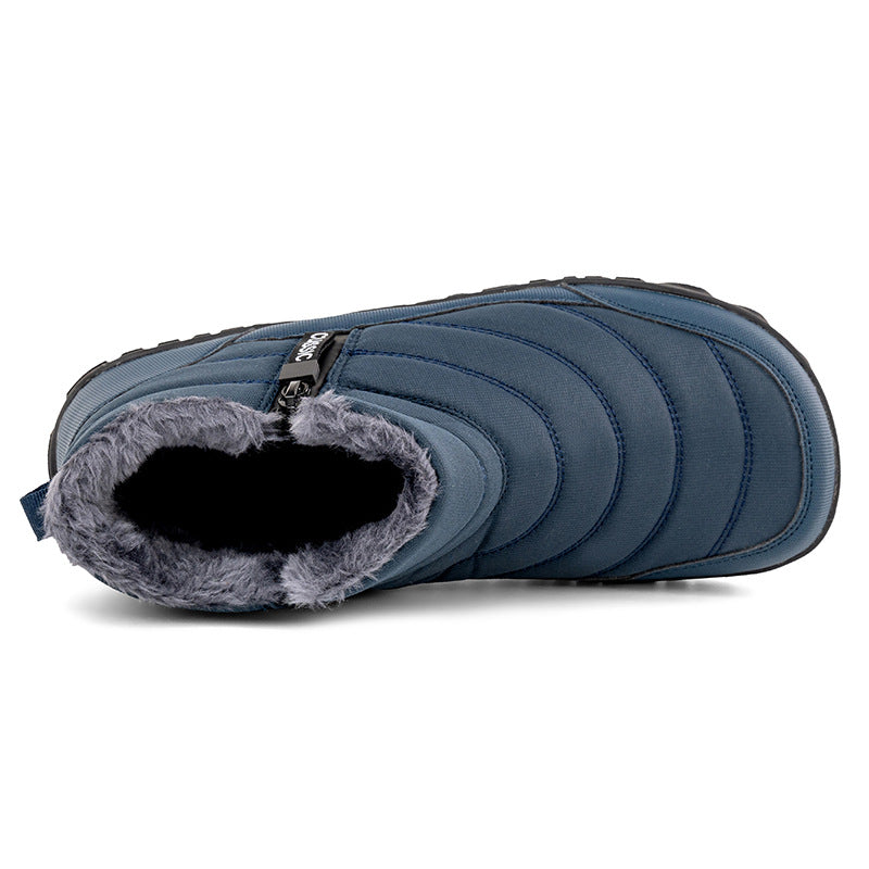 Snow Boots New Fleece-lined Thickened Warm Waterproof Non-slip Mid-help Outdoor Casual Men&#039;s Mountaineering Cotton Shoes